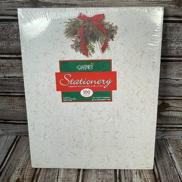 Gartner Studios Christmas Holiday Wreath Stationery 100 Sheets Printer Safe NEW - Picture 1 of 5